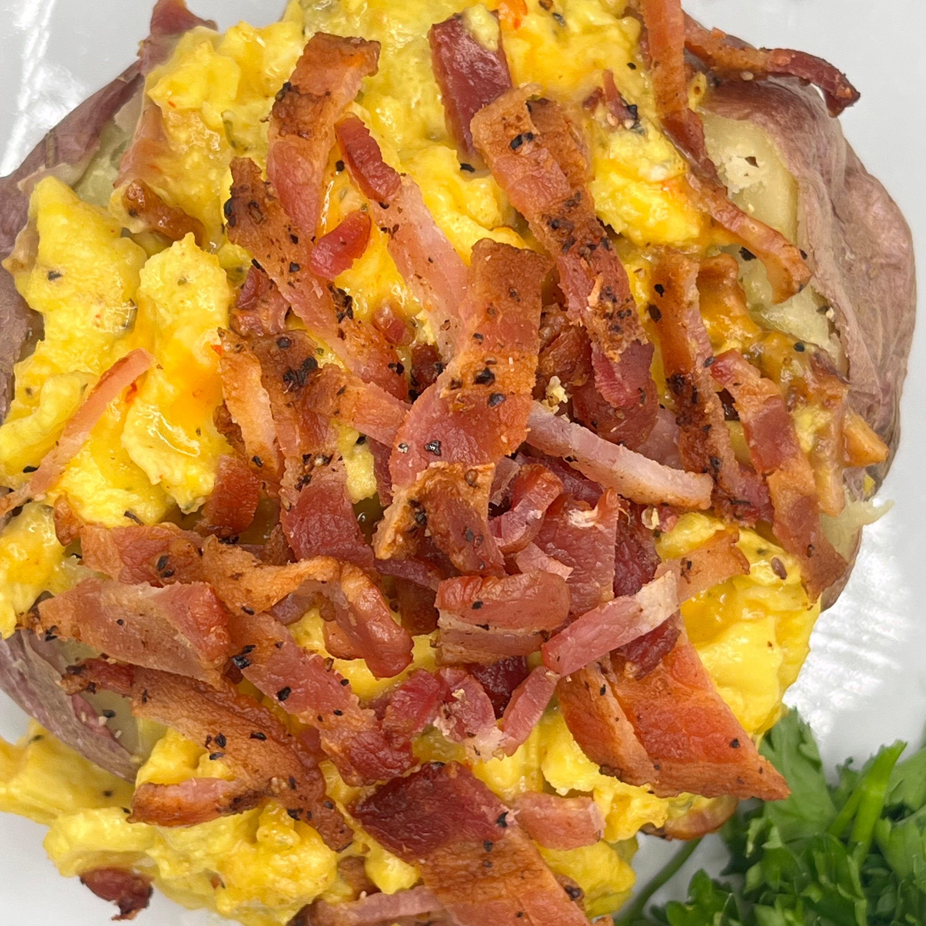 Bacon, Egg & Cheese Spud